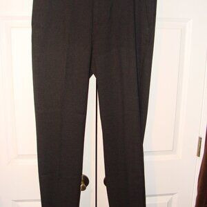 Men's Calvin Klein dress pants 34x32 charcoal gray flat front tickweave pattern